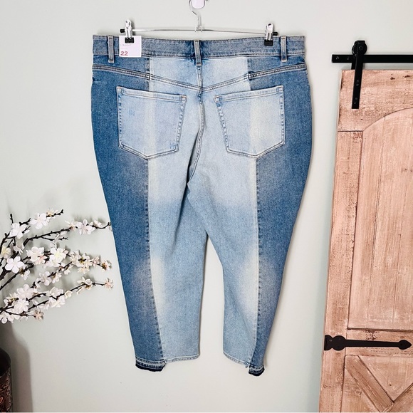 Lane Bryant High Rise Colorblock Straight Jean NWT Size 22 - Picture 3 of 3